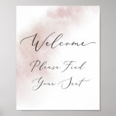 Poster Nettoyage aquarelle | Blush S'Il Vous Plaît Trouve (Devant)