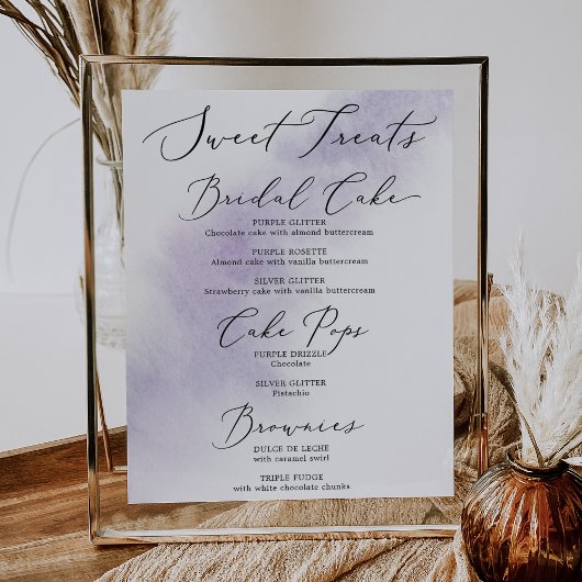 Poster Nettoyage aquarelle | Purple Sweet Traitements Bro