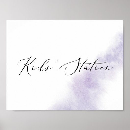 Poster Nettoyage aquarelle | Station pour enfants horizon (Devant)
