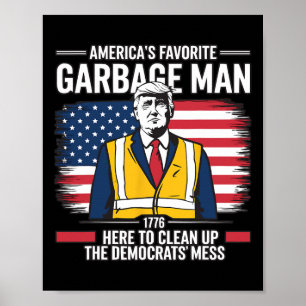 Poster Nettoyage de Donald Trump Républicain partisan de 