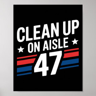 Poster Nettoyage de Donald Trump Républicain partisan de