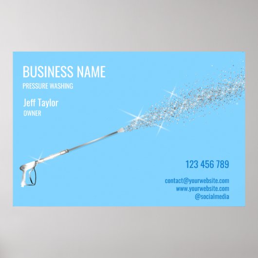 Poster Nettoyage de l'alimentation de lavage sous pressio (Devant)