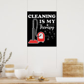 Poster Nettoyage Est Thérapie Ménagère Entretien Propre (Cuisine)