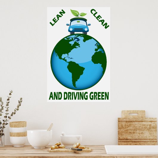 POSTER NETTOYAGE ET CONDUITE VERT (Cuisine)