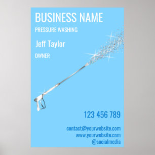 Poster Nettoyage professionnel de lavage sous pression Pu