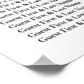 Poster Nettoyer au minimum les numéros de table simples d (Coin)