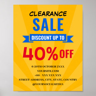 POSTER NETTOYER LA BOUTIQUE DE REMISE SUR VENTE