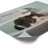 Poster Nettoyer le chat (Coin)