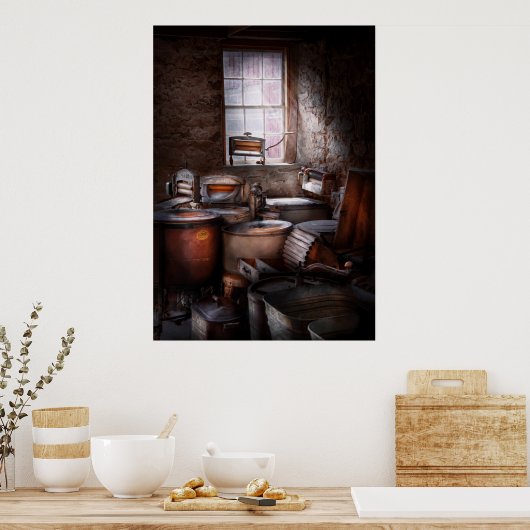 Poster Nettoyeur à sec - Mettez-vous à travers le poignar (Cuisine)