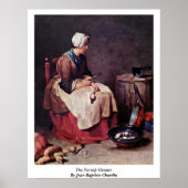Poster Nettoyeur De Turnip Par Jean-Baptiste Chardin (Devant)