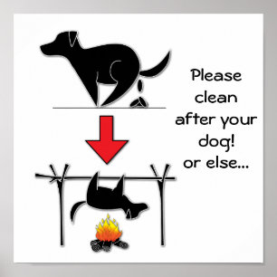 Poster Nettoyez svp après votre chien