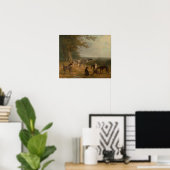 Poster Neuf Greyhounds dans un paysage (Bureau à domicile)