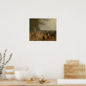 Poster Neuf Greyhounds dans un paysage (Cuisine)