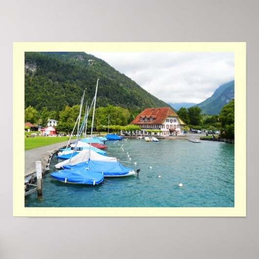 Poster Neuhaus at Lake Thun (Devant)
