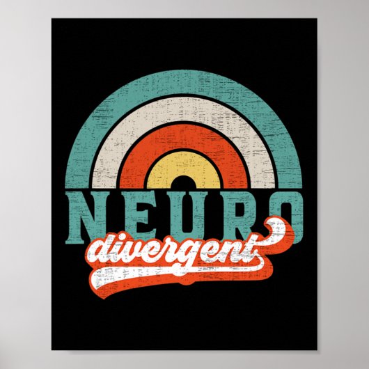 Poster Neurodivergent Fierté Pour L'Autisme Adhd Et De Co (Devant)