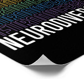 Poster Neurodivergent Neurodiversité Rainbow Adhd Asd (Coin)