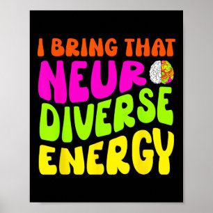 Poster Neurodiversité Chemise Autisme Adhd Asd Neurodiver