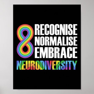 Poster Neurodiversité de nouveauté Arc en ciel Infinité A