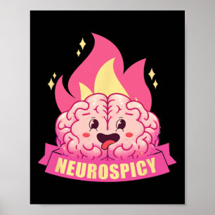 Poster Neurodiversité Neuroépicée Adhd Asd Autisme Kawaii