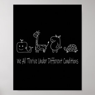 Poster Neurodiversité Nous Avons Tous Été Sous Différents