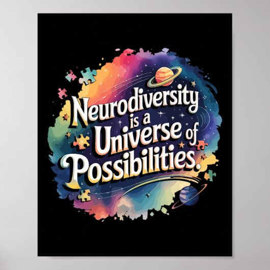 Poster Neurodiversité Univers Des Possibilités Space Aut (Devant)