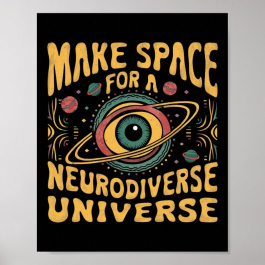 Poster Neurodiversité Univers Neurodiversité Adhd Autisme (Devant)