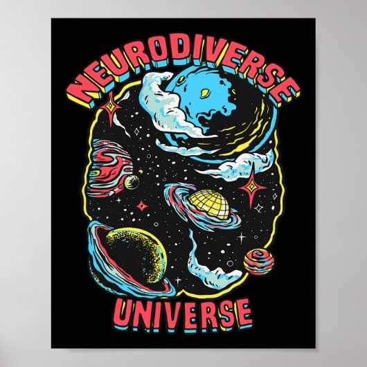 Poster Neurodiversité Univers Neurodiversité Embrasser Ad (Devant)