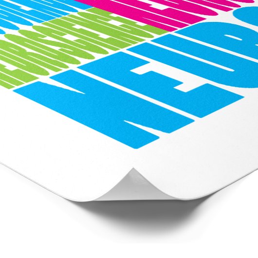 Poster Neuroscience colorée (Coin)