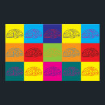 Poster Neuroscience Pop Art<br><div class="desc">Neuroscience Pop Art. Si Neuroscience est votre passe-temps,  votre profession ou votre obsession,  montrez-le avec de grands t-shirts Neuroscience,  des tasses,  des autocollants et plus encore. Ce sont aussi de grands cadeaux pour les autres fans de neurosciences !</div>