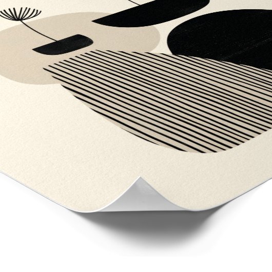 Poster Neutral Abstract Vase Art (Coin)