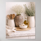 Poster Neutral Kitchen Farmhouse Art Frame Ready  (Devant)