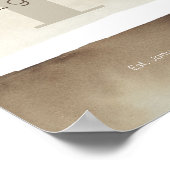 Poster Neutral Modern Custom Last Name Wall Art Print  (Coin)