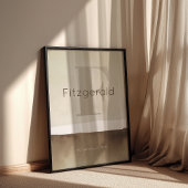 Poster Neutral Modern Custom Last Name Wall Art Print 