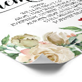 Poster Neutral Spring Elegant Wedding Memorial Table Sign (Coin)