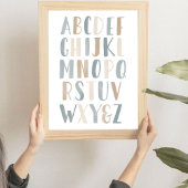 Poster Neutral Watercolor Literacy Nursery