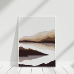Poster Neutre Abstrait Mountain et River Wall Art<br><div class="desc">Cet art neutre Abstrait de la montagne et de la rivière Wall est un choix idéal pour un intérieur neutre ou bohème.</div>