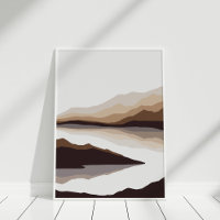 Neutre Abstrait Mountain et River Wall Art
