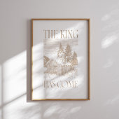 Poster Neutre Le Roi Est Arrivé Cabane Noël