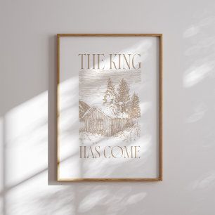 Poster Neutre Le Roi Est Venu Cabine Noël