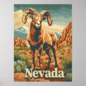 Poster Nevada Bighorn Sheep (Devant)