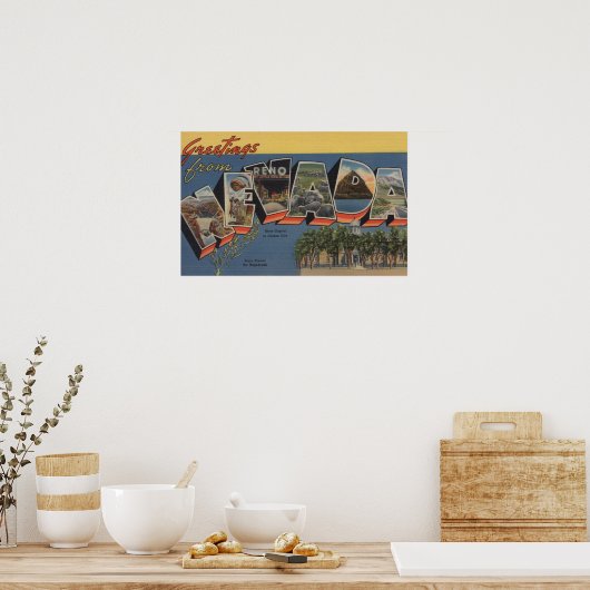 Poster Nevada (Capitale d'Etat/Fleur) (Cuisine)