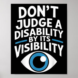 Poster N'évaluez pas un professeur de handicap Sensibilis