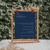 Poster NEVE Marine Mariage Bar Boire Menu Signer