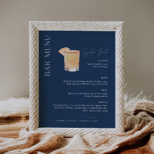 Poster NEVE Marine Signature Boire Barre Mariage Signet