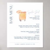 Poster NEVE Marine Signature Boire Mariage Bar Menu Signe (Devant)