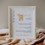 Poster NEVE Marine Signature Boire Mariage Bar Menu Signe<br><div class="desc">La collection Neve utilise une couleur marine riche qui mêle parfaitement sophistication propre et modernité. Il est conçu avec une police de caractères moderne qui respire le style et l'élégance. Chaque produit de la collection est soigneusement conçu pour présenter un look à la fois intemporel et tendance.</div>