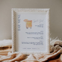 NEVE Marine Signature Boire Mariage Bar Menu Signe