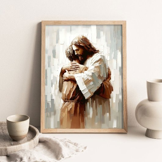 Poster Never-ending Support, Digital Christian Art, Jesus