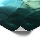 Poster Never Trapped by Circumstances Quote Blue Green (Coin)