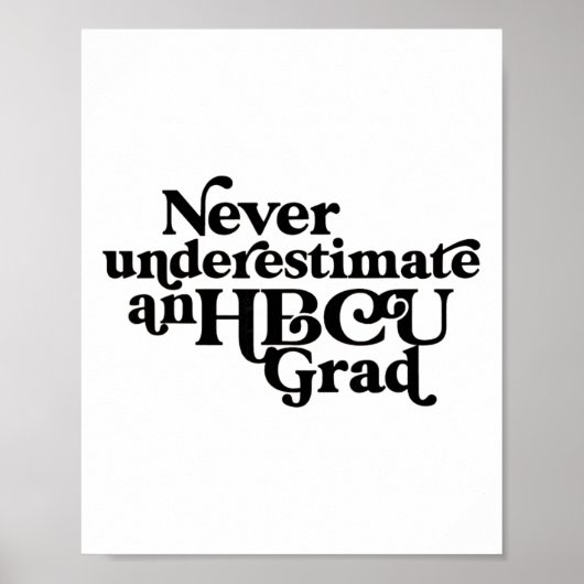 Poster Never Underestimate An Hbcu Grad,historical Black  (Devant)